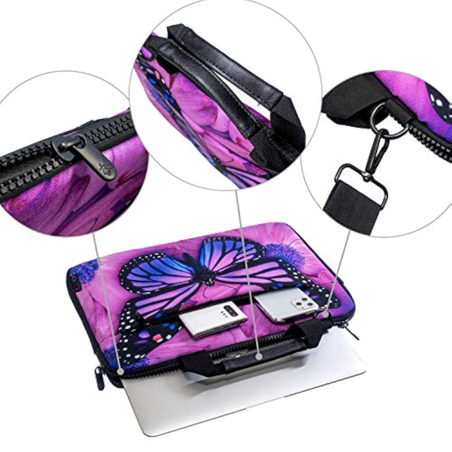 Canvas Laptop Carrying Shoulder Sleeve Carrying Case Protective Bag Briefcase For 11.6 12 12.9 13 13.3 Inches Laptop Ultrabook Netbook (Csh-02)