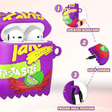 Cute Case For Airpod Case With Cleaner Kit,3D Kawaii Cartoon Food Funny Fashion Silicone Protective Cover Accessories With Keychain For Airpod Case 2Nd&1St Generation For Women Girls (Takis)