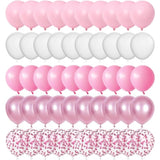 60Pc Light Pink Balloons Metallic Pink Balloon Pink Latex Ballons And Pear White Balloons For Birthday Baby Shower Princess Party Decorations