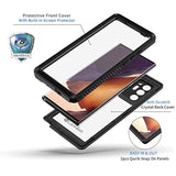 Galaxy Note 20 Ultra Waterproof Case with Built-in Screen Protector, Full Body Sealed Underwater Protective Cover for Samsung Note 20 Ultra 6.9 inch, Black