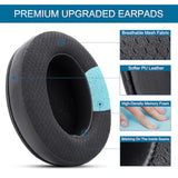 Replacement Ear Pads For Sennheiser Hd202 / Hd202Ii / Hd202S / Hd203 / Hd212 / Hd212-Pro / Hd437 / Hd447 / Hd457 / Hd477 / Hd497 / Eh250 Headphones, Earpads Cushions With Upgrade Memory Foam - Black