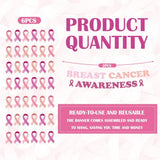 Breast Cancer Awareness Decorations, Pink Ribbon Party Supplies with 2 Banner Garlands and 6 Streamer Curtains, Breast Cancer Awareness Month Decor for Charity Survivor Fundraising Event