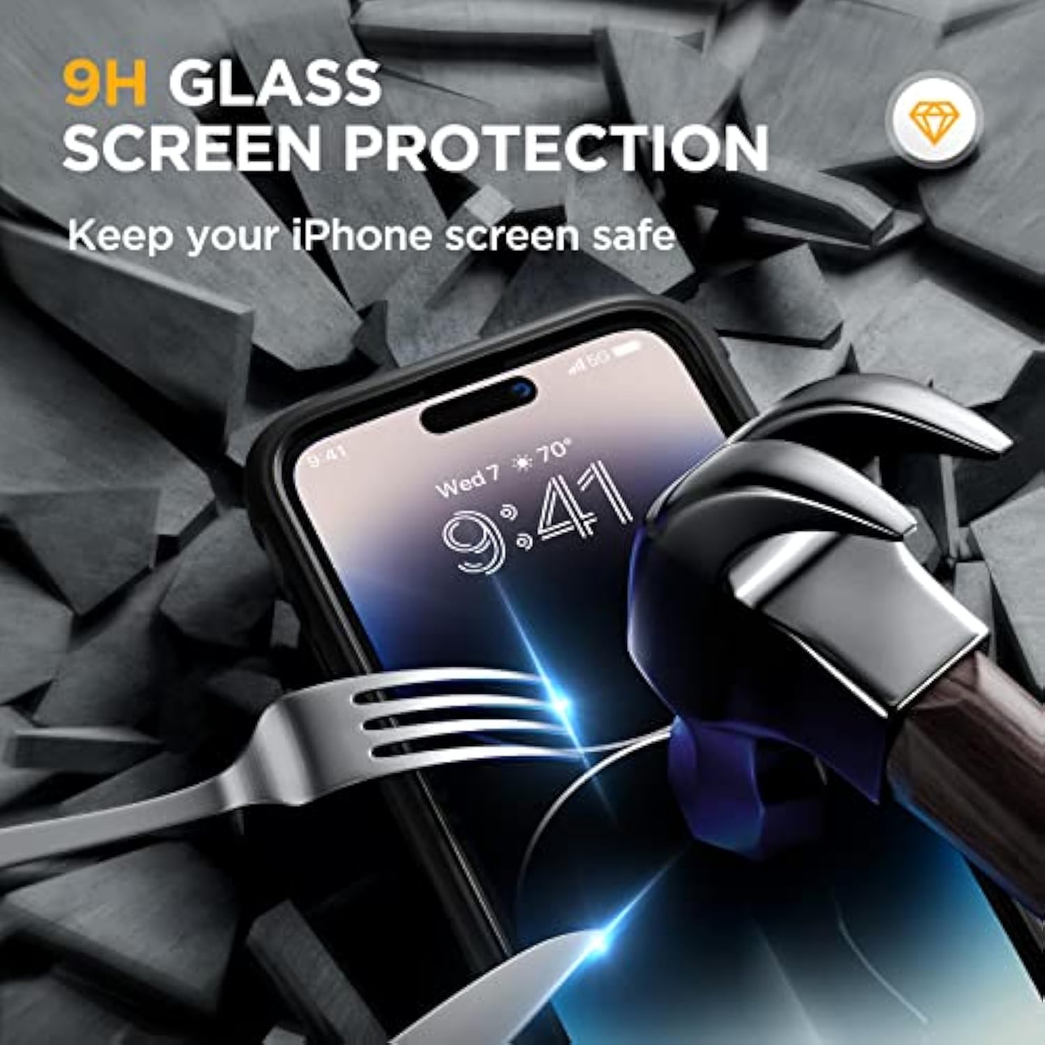 Full-Body Case with Built-in 9H Tempered Glass Screen Protector for iPhone 14 Pro Max
