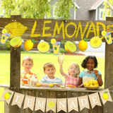 Lemonade Banner – Burlap Lemonade Stand Decoration With Lemon Garland For Summer Lemon Party, Bridal Shower, Lemon Theme Birthday, Farmers Market, And Lemon Decor