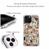 Case For Iphone 16 Pro With Superhero Design,Cartoon Comic Pop Culture Art Collage Pattern,Clear Soft Tpu Bumper Phone Shell,6.3"(Hero,16Pr)