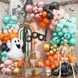 Halloween Balloon Arch Kit 121PCS Black Orange Green Gold Balloons for Spooky Fall Party