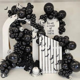 110Pcs Black Balloons Different Sizes 18/12/10/5 Inch, Matte Black Lat