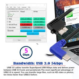 10 Gbps USB-C Type-C Host to Micro USB3.0 Hard Disk Cable 90 Degree Right Angled for Industrial Camera Storage Phone