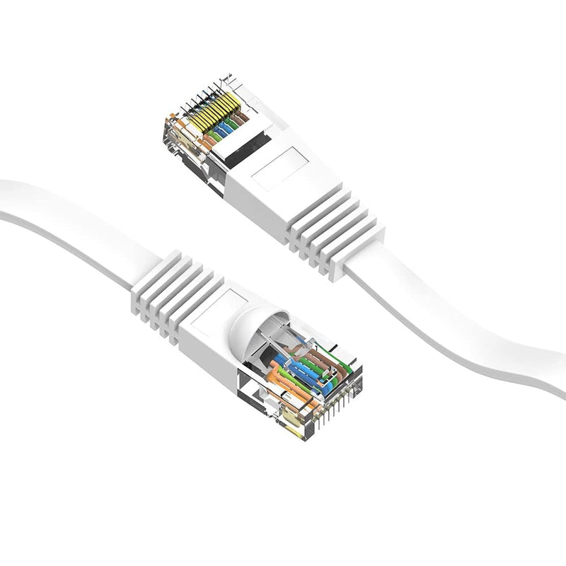 15Ft (4.6M) Cat6 Flat Ethernet Cable 15 Feet (4.6 Meters) Gigabit Lan Network