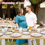 175Pcs Spring Baby In Bloom Baby Shower Decorations Plates Set, Wildflower Floral Baby Shower Paper Plates Napkins Cups And Cutlery Set For 25 Guests