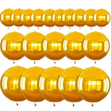 16 Pcs Large Gold 4D Foil Balloons for Christmas, New Year, Birthday, and Wedding
