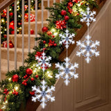 [Timer] Christmas Window Decorations, 3 Pack Snowflake Christmas Window Lights With Suction Cup, Hanging Led Battery Ope