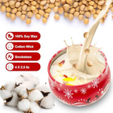 4 Pcs Christmas Scented Candles Gifts For Women - Merry Christmas Candles Bulk, Soy Wax Aromatherapy Candle Set, Small Cookie Jar Candles Tins With Lids For Home Bath Yoga Xmax Holiday Party Favors