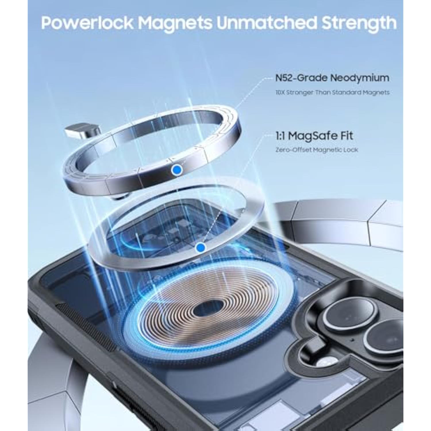 Magnetic For Iphone 16 Case, [Compatible With Magsafe] Military-Grade Shockproof Protection For I Phone 16 Case [Anti-Yellowing] Pocket Friendly For Iphone 16 Phone Case 6.1”,Black