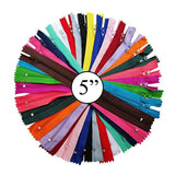 Nylon Zippers | Colorful Zippers For Sewing Crafts | 20 Pcs/Pack (5 In