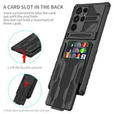 Samsung Galaxy S22 Ultra Wallet Case With Card Holder, Samsung S22 Ultra Case With Screen Protector [ Soft 2 Pack ] Military Grade Shockproof Case For Galaxy S22 Ultra 6.8''