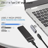 90° Angle Usb C To Usb Adapter 10Gbps Usb 3.1 Male To Usb C Female Left Angle