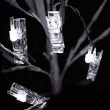 Photo Clips String Lights, 9.8Ft 20 Led Fairy Lights With Clips Battery Operated Warm White For Pictures Dorm Bedroom Wa
