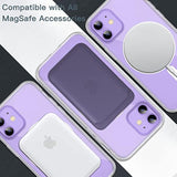 JETech Magnetic Case for iPhone 12/12 Pro 6.1-Inch Compatible with MagSafe Wireless Charging, Shockproof Phone Bumper Cover, Anti-Scratch Clear Back (Clear)