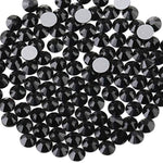 Flat Back Crystal Rhinestones Round Gems, Black (4.6-4.8Mm) Ss20/1440Pcs
