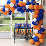 Dart War Party Balloon Garland Kit 113Pack Blue Orange Black Balloons Target Sign