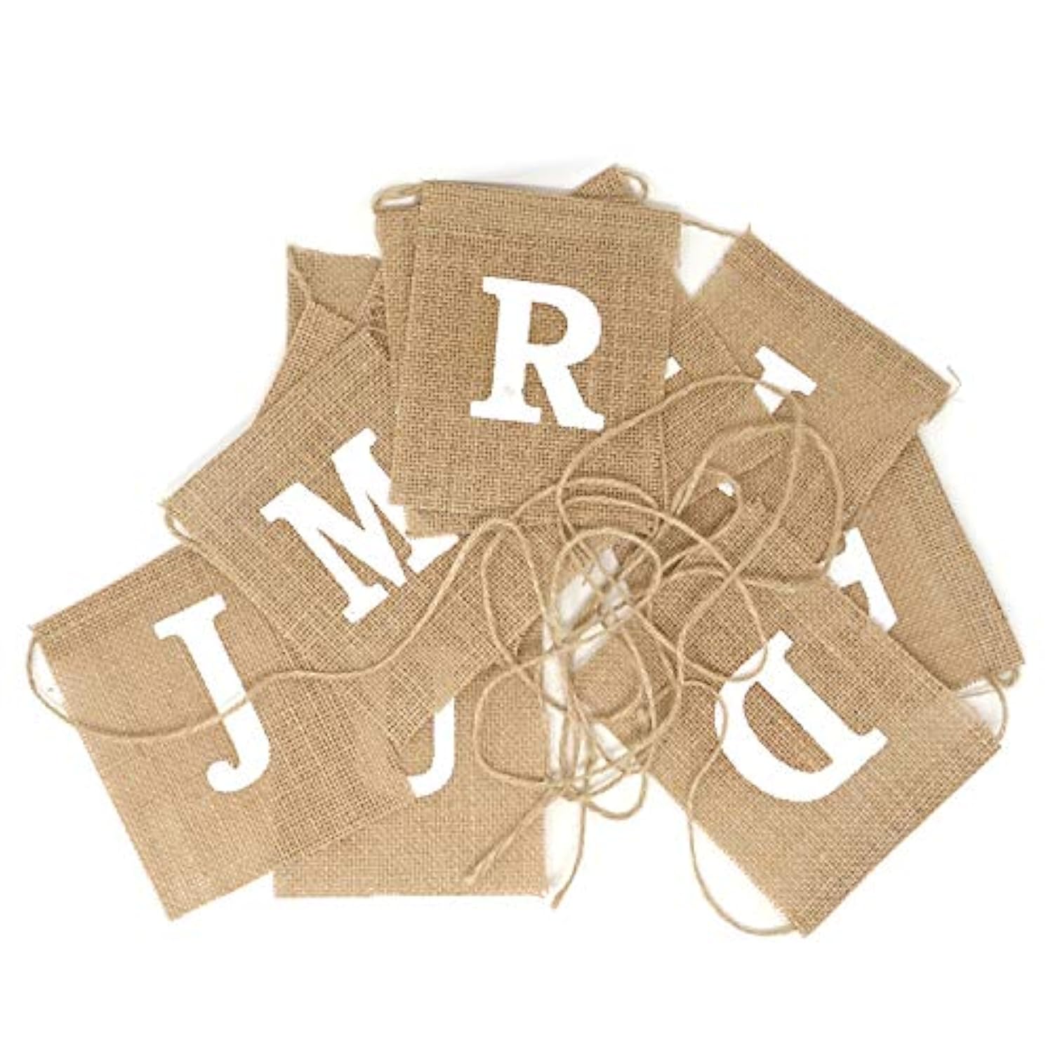 Just Married Bunting Banner Vintage Burlap Banner For Wedding, Bridal Shower, Bachelorette Party, Photo Props,Etc"