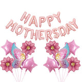 HAPPY MOTHER'S DAY Aluminum Foil Balloon Set 16 Inches Letter Balloon Decoration for Mother's Day Party (butterfly)