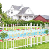 Happy Hawaiian Moana Birthday Backdrops Decoration Banner Party Blue For Happy Birthday Tropical Luau Summer Baby Shower Decor Home Outdoor Flags Supplies