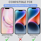 Screen Protector With Front Camera Cover Compatible For Phone 13 Pro Max/Phone 14 Plus,Hd Tempered Glass Screen Protection And Spy Cover Protect Privacy, Not Affect Face Id-2 Pack