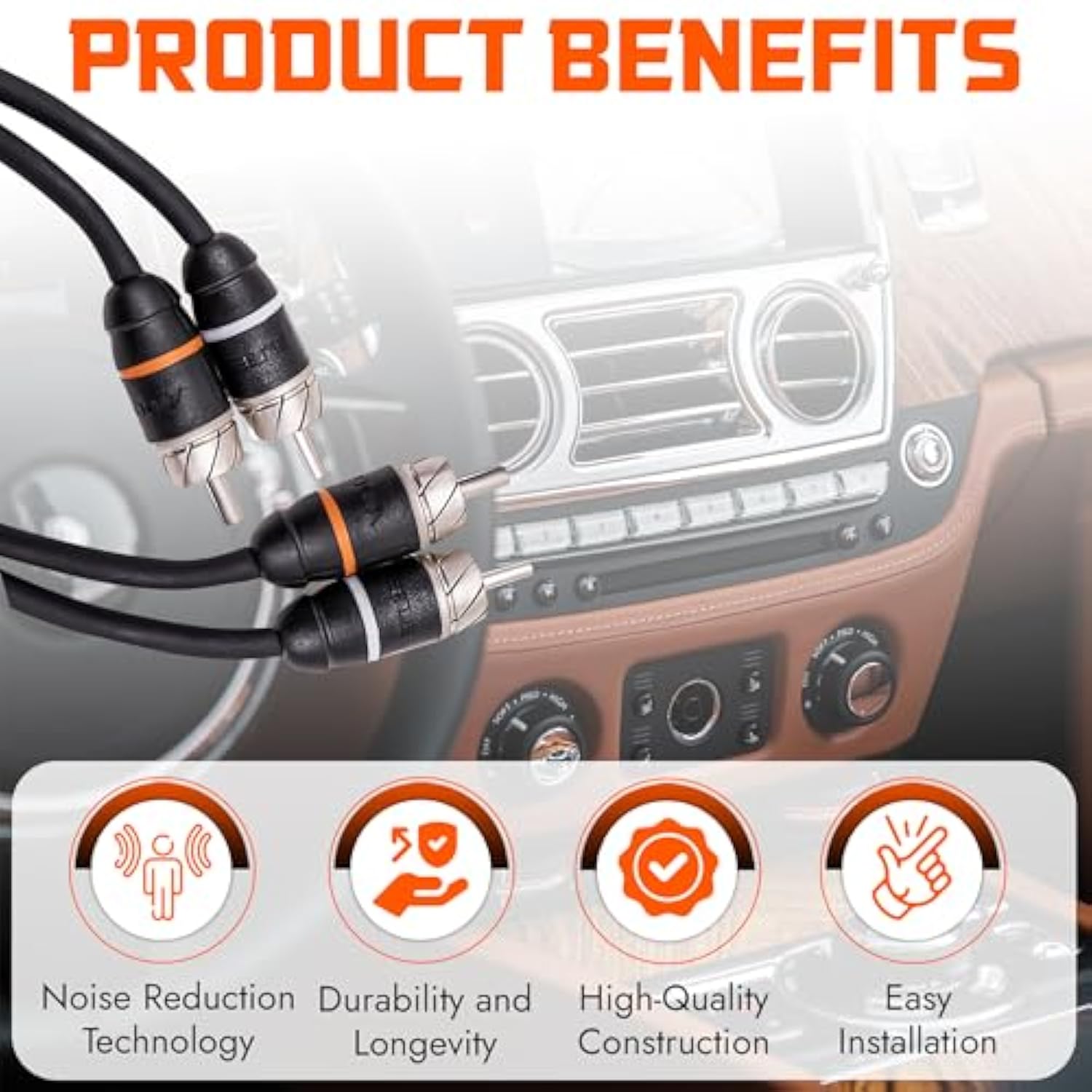 Premium Series 100% Ofc Copper Rca Interconnects Stereo Cable, 2 Channel 1.5'