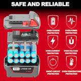 6.0Ah 18V Battery Replacement For Milwaukee M18 Battery 48-11-1850 48-11-1860, Compatible With Milwaukee M18 Cordless Power Tools 2 Pack