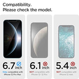 Spigen Tempered Glass Screen Protector [GlasTR EZ FIT- Privacy] Designed for iPhone 12 Pro Max - 2 Pack