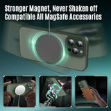 Designed For Iphone 14 Pro Max Case, Compatible With Magsafe, With Privacy Screen Protectors X2, [Camera Protection] [15Ft Military Drop Protection] Shockproof Phone Case, 6.7", Alpine Green