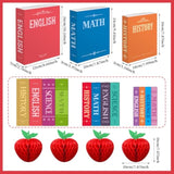 4 Sets Back To School Tables Centerpieces Honeycomb Apple And Paper Book Stack Sign First Day Of School Table Centerpiece Back To School Decor For Home Classroom