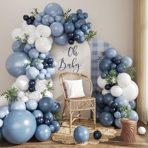Navy Blue Balloon Arch Kit for Blueberry Baby Shower Birthday Decorations