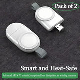 Wireless Charger For Apple Watch (2 Pack), Usb Portable Magnetic Fast Charging Travel Car Chargers For Iwatch Compatible With Series 10 9 8 7 6 5 4 3 2 1 Ultra 2 Ultra Se 2 Se