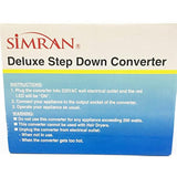 Simran SMF-200 Deluxe 200 Watts Step Down Voltage Converter for International Travel to AC 220V/240V Countries, Ideal for Laptops, Cameras, iPhones, BlackBerry, iPods etc