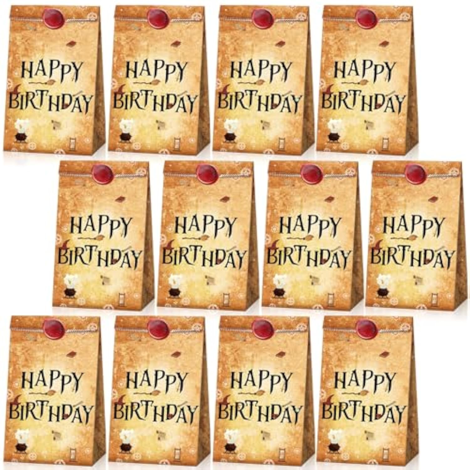 28 Pcs Wizard Party Favor Bags Magical Treat Bags Paper Goodie Candy Bags Magical Wizard Birthday Party Favors For Kids Boy Girl Birthday Decor Gift Supplies