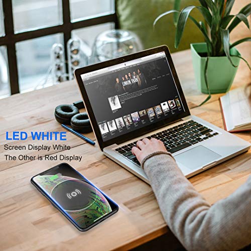 Embed in Desk Wireless Charger,15W Fast Charging Pad Phone Charger,Hidden Desk Grommet Qi Charging Station Compatible with iPhone