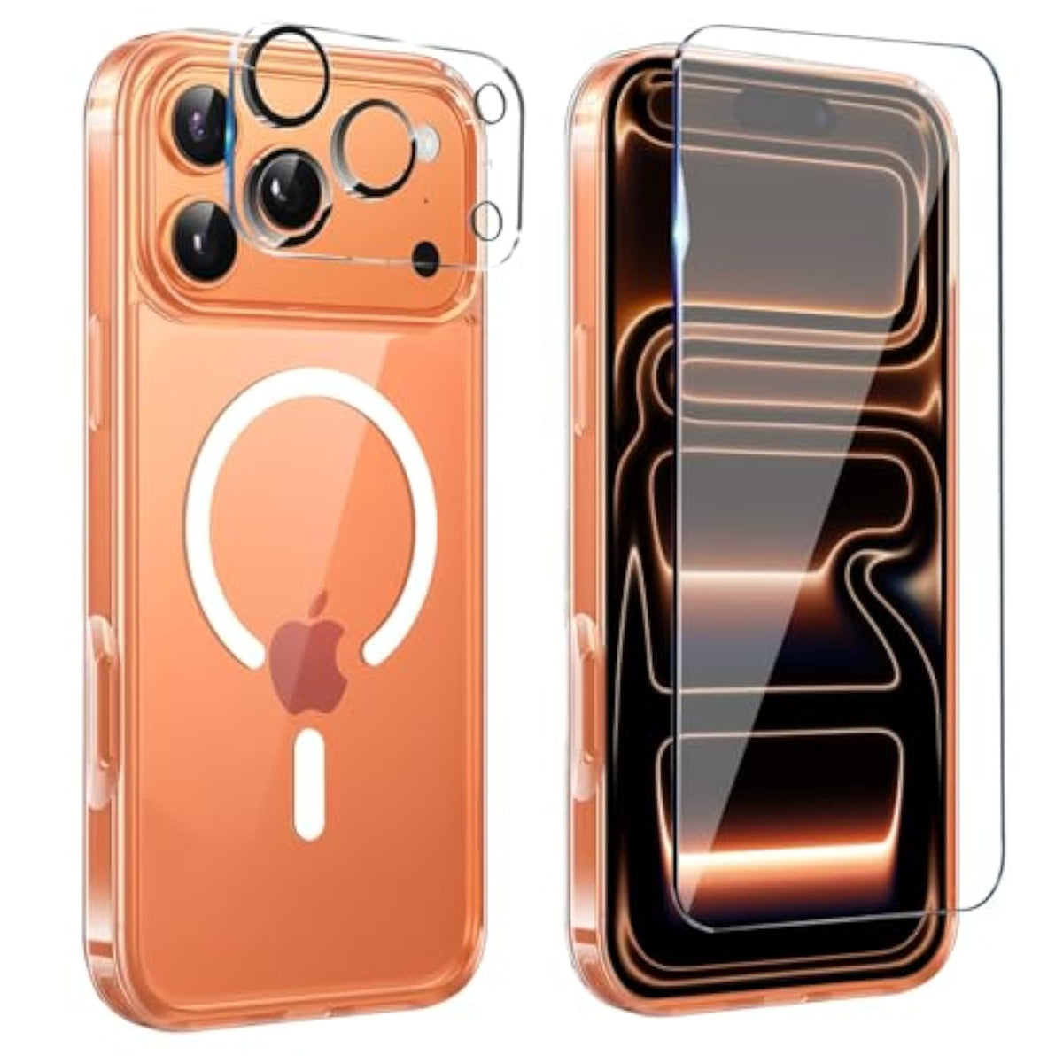 For Iphone 17 Pro Case Clear,Magnetic Iphone 17Pro Case With Screen Protector & Camera Protector [Compatible With Magsafe], Shockproof Tpu Cover For Iphone Pro 17 Phone Cases-Transparent
