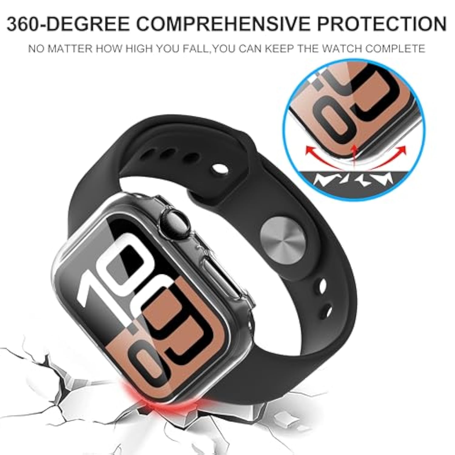 2-Pack Apple Watch Series 11/10 42Mm Case With Tempered Glass Screen Protector -Clear