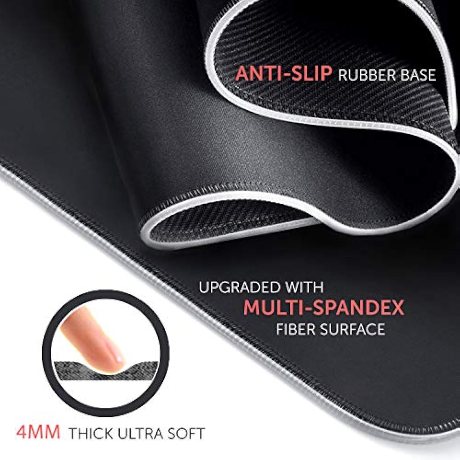 Rgb Gaming Mouse Pad By Oxygen, Ultra Bright Led Light&Soft Large Extended Mousepad With 14 Lighting Modes, Water Resistance, Non-Slip Rubber Base Keyboard Mat, 31.5 X12 Inch X 4Mm, Black