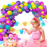 Pink, Blue, Purple Balloon Set: Metallic Confetti, 60 PCS