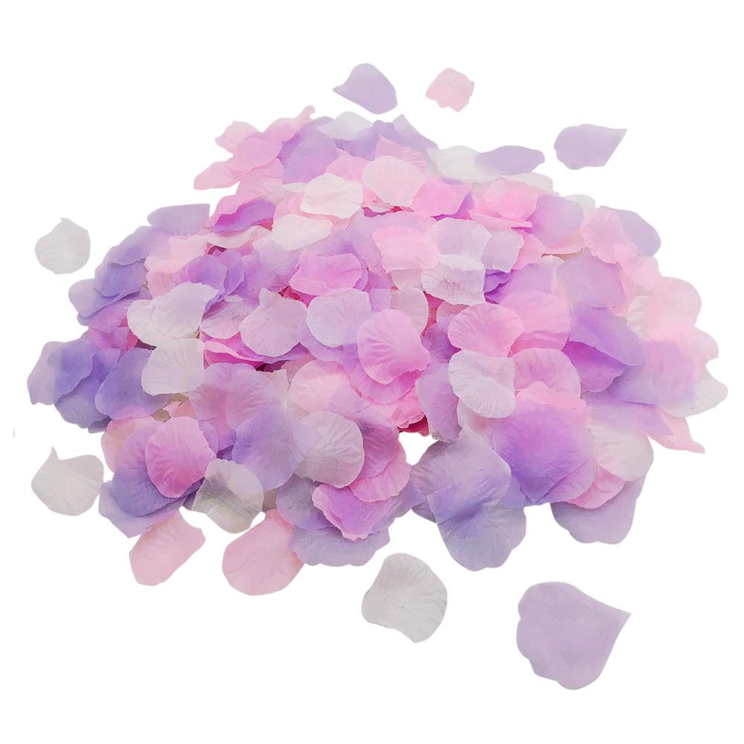 1200Pcs Artificial Flowers Silk Rose Petals Mixed White Pink Purple Flower Girl Scatter Petals For Wedding Aisle Table Centerpieces Confetti Party Shower Birthdays, Parties And Events Decorations