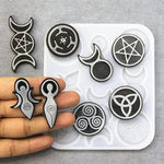 Spiral Goddess Necklace Mold,8 In 1 Silicone Mold For Making Epoxy Resin Chakras Luna Jewelry Pendant Ear Drop (Dj1252)