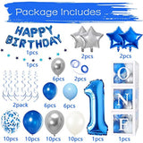 First Birthday Balloon Boxes Decorations For Girl, 72Pcs 1St Birthday