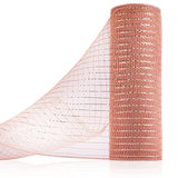 Deco Mesh Ribbon, 10Inch X 30 Feet Each Roll Metallic Foil Mesh Ribbon