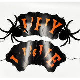 Happy Halloween Banner with Spider and Pumpkin Sign for Party Decorations