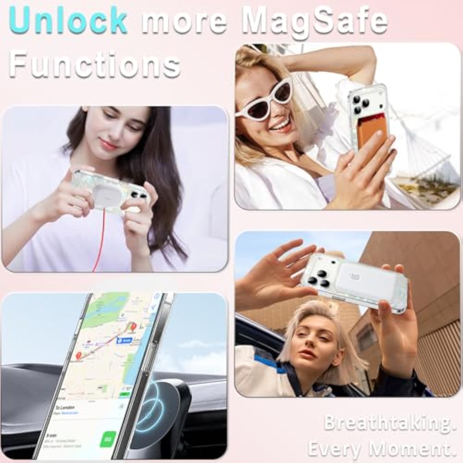 Case Compatible Iphone 17 Pro Magsafe Iridescent Glitter Sparkly, Opal Pearly Bling Translucent Bumper Case + 1 Screen 1 Camera Cover For Women Girl Iphone 17 Pro 6.3" 2025(Colorful Cloud)