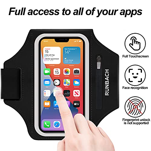 Armband For Iphone 17 Pro Max/16 Pro Max/16 Plus/15 Pro Max/15 Plus/Iphone 14,13,12,11 Pro Max/Xs Max,Water Resistant Sport Armband With Zipper Slot For Airpods And Keys (Black)